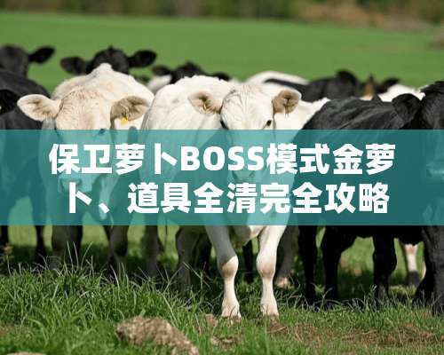 保卫萝卜BOSS模式金萝卜、道具全清完全攻略？