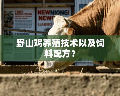 野山鸡养殖技术以及饲料配方？