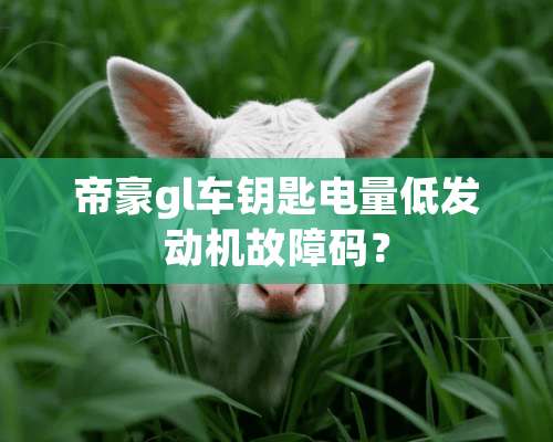 帝豪gl车钥匙电量低发动机故障码？