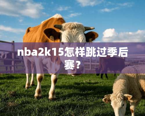 nba2k15怎样跳过季后赛？