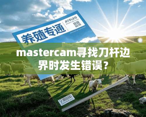 mastercam寻找刀杆边界时发生错误？