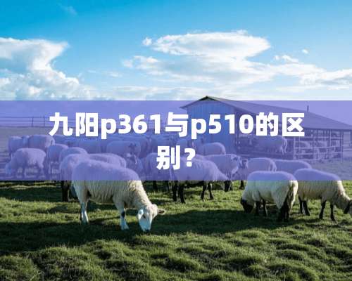 九阳p361与p510的区别？