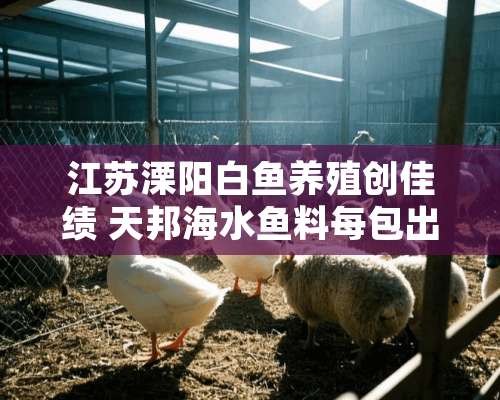 江苏溧阳白鱼养殖创佳绩 天邦海水鱼料每包出鱼33斤