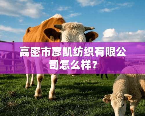 高密市彦凯纺织有限公司怎么样？