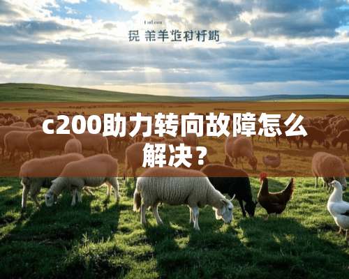 c200助力转向故障怎么解决？