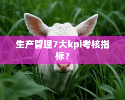 生产管理7大kpi考核指标？