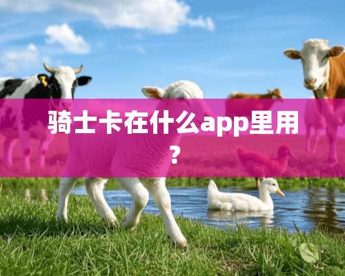 骑士卡在什么app里用？