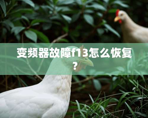 变频器故障f13怎么恢复？