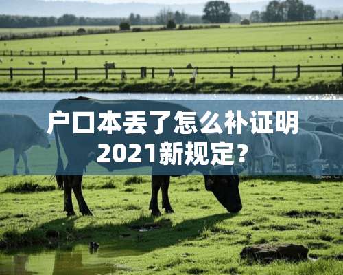 户口本丢了怎么补证明2021新规定？