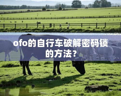 ofo的自行车**密码锁的方法？