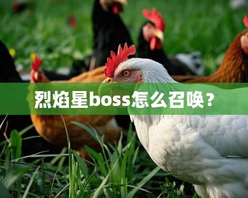 烈焰星boss怎么召唤？