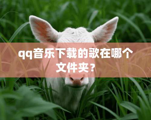 qq音乐下载的歌在哪个文件夹？