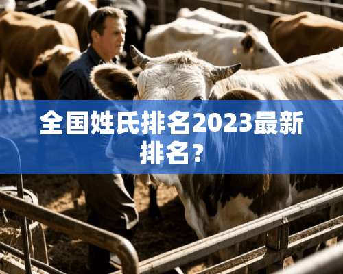 全国姓氏排名2023最新排名？