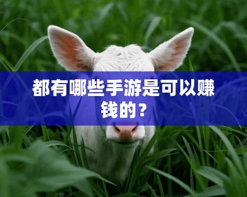 都有哪些手游是可以赚钱的？