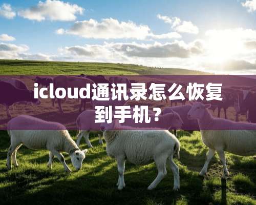 icloud通讯录怎么恢复到手机？