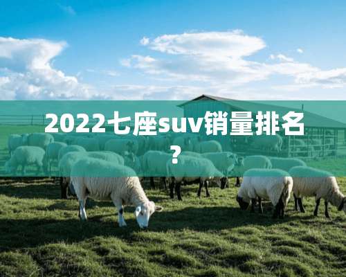 2022七座suv销量排名？