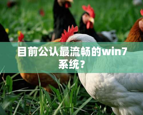 目前公认最流畅的win7系统？