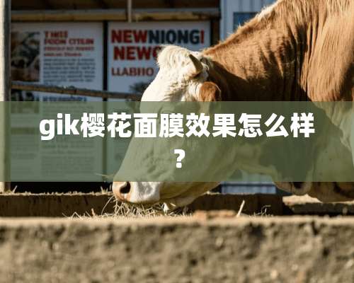 gik樱花面膜效果怎么样？