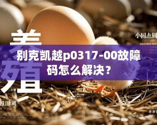 别克凯越p0317-00故障码怎么解决？