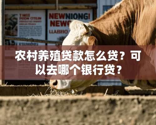 农村养殖贷款怎么贷？可以去哪个银行贷？