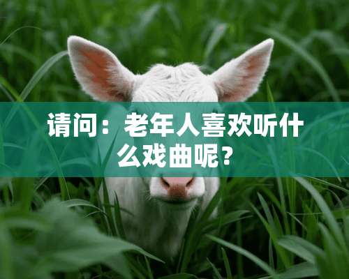 请问：老年人喜欢听什么戏曲呢？