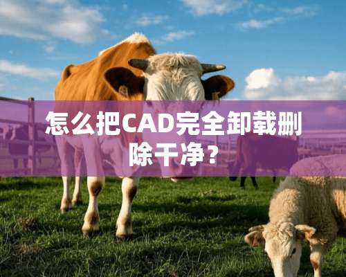 怎么把CAD完全卸载删除干净？