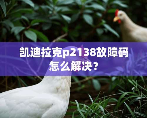 凯迪拉克p2138故障码怎么解决？