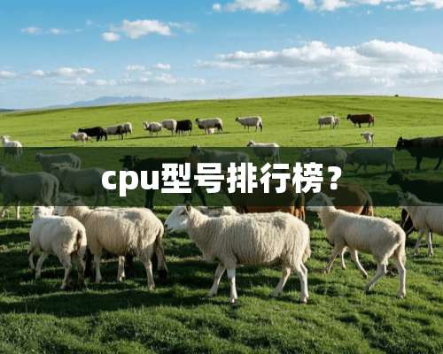 cpu型号排行榜？