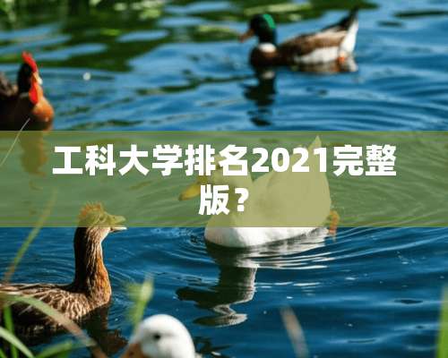 工科大学排名2021完整版？