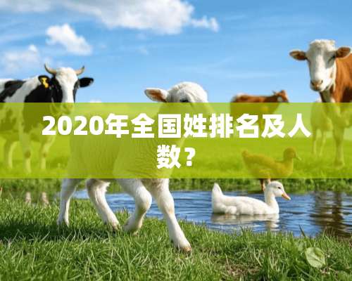 2020年全国姓排名及人数？