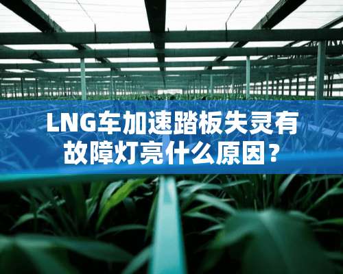 LNG车加速踏板失灵有故障灯亮什么原因？