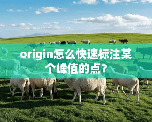 origin怎么快速标注某个峰值的点？