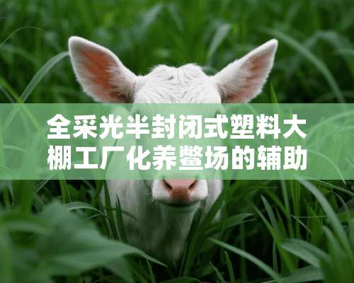 全采光半封闭式塑料大棚工厂化养鳖场的辅助设施