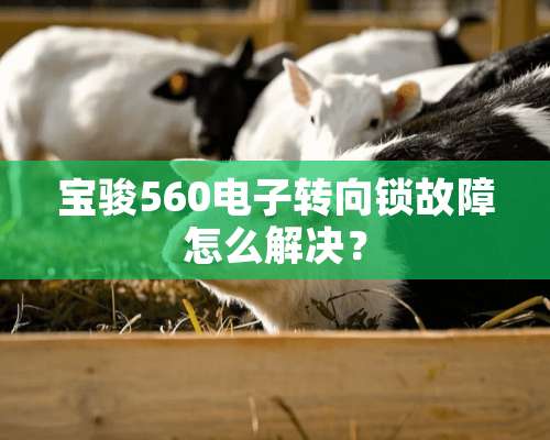 宝骏560电子转向锁故障怎么解决？