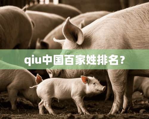 qiu中国百家姓排名？