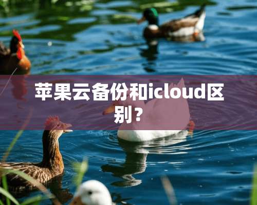 苹果云备份和icloud区别？