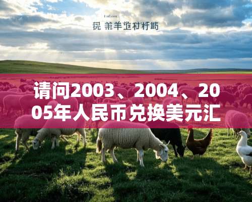 请问2003、2004、2005年人民币兑换美元汇率？