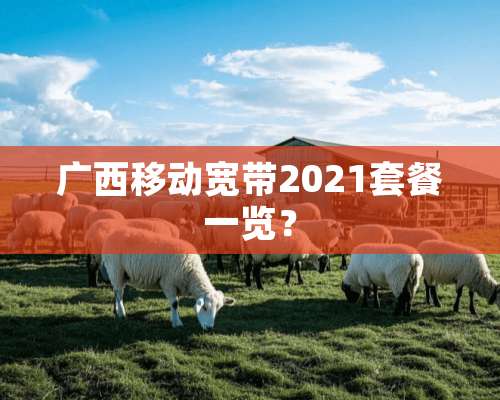 广西移动宽带2021套餐一览？