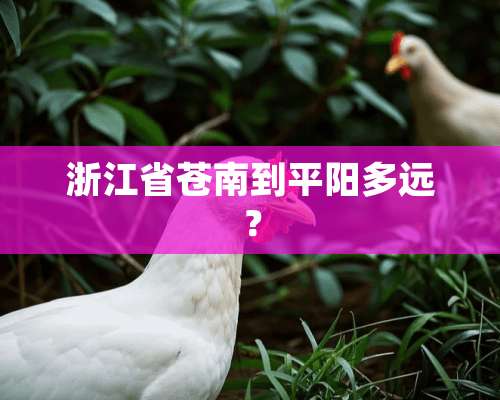 浙江省苍南到平阳多远？