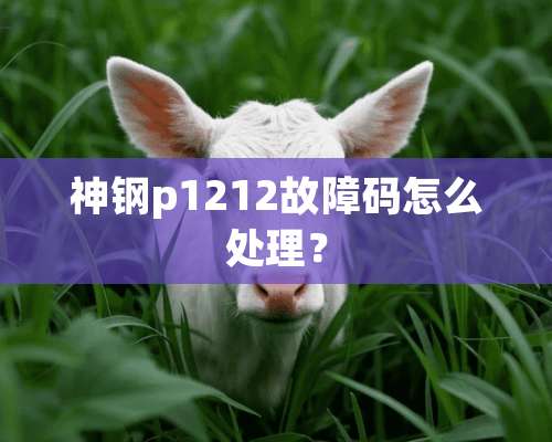 神钢p1212故障码怎么处理？