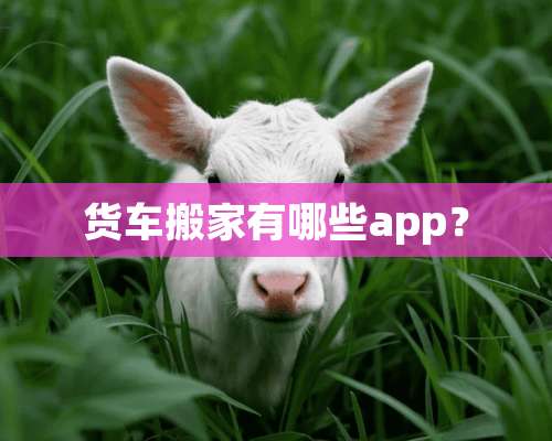 货车搬家有哪些app？