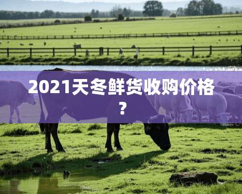 2021天冬鲜货收购价格？