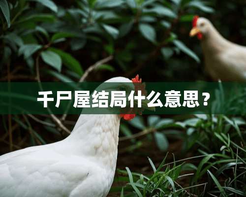 千尸屋结局什么意思？