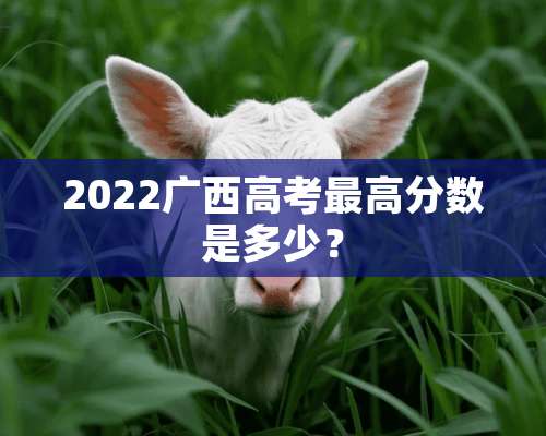 2022广西高考最高分数是多少？