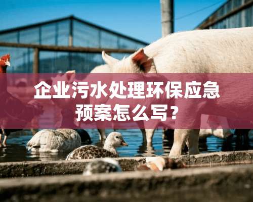 企业污水处理环保应急预案怎么写？