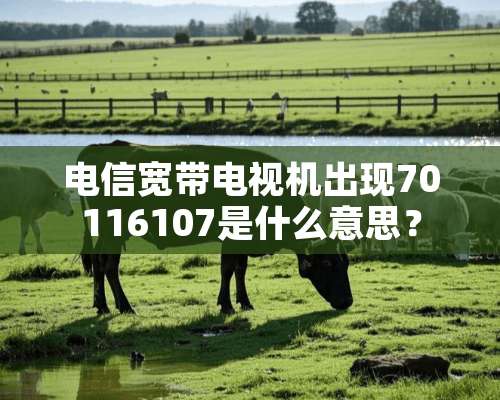 电信宽带电视机出现70116107是什么意思？