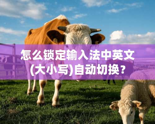 怎么锁定输入法中英文(大小写)自动切换？