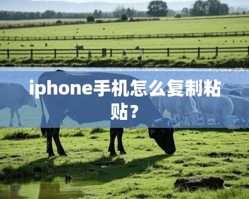 iphone手机怎么复制粘贴？