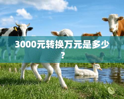 3000元转换万元是多少？