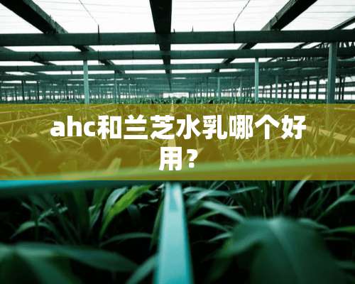 ahc和兰芝水*哪个好用？